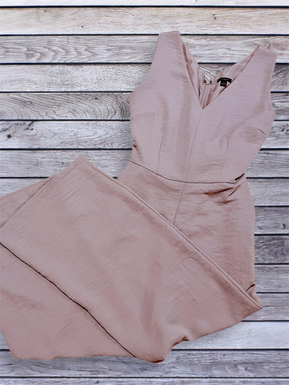 Ann Taylor Factory Blush Pink V-Neck Sleeveless Jumpsuit 2